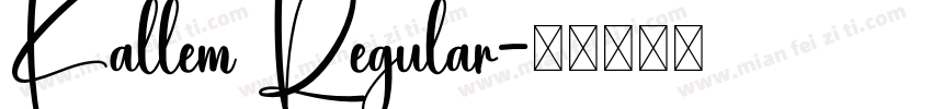 Kallem Regular字体转换